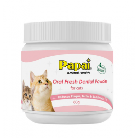 Papai 海藻深層貓潔牙粉 - 三文魚口味 60g（貓貓適用）